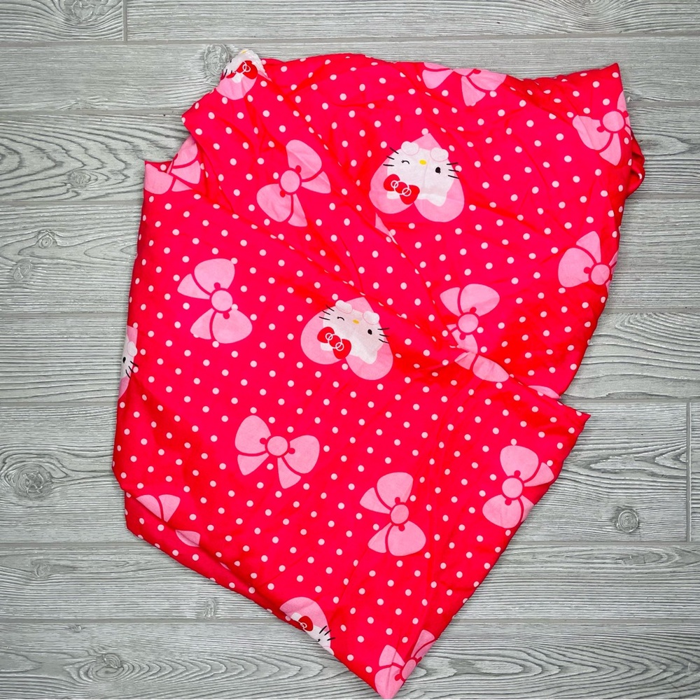 Sanrio hello kitty fitted sheet twin hello kitty pink sheet with bow detail 2012